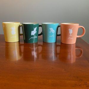 Set of 4 ceramic Tommy Bahama Mugs